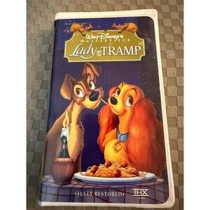 Lady and the Tramp VHS Tape Walt Disney's Masterpiece THX Restored Case